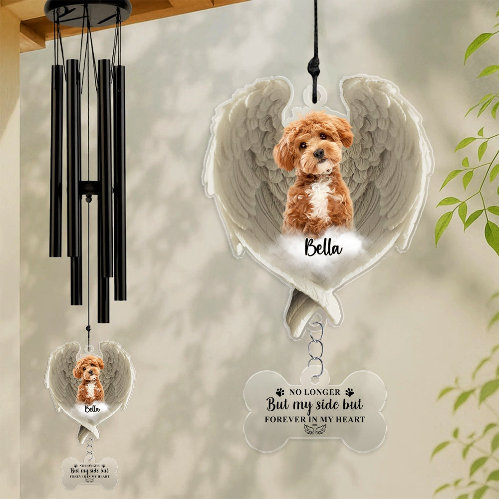 Custom Photo Within Angel Wings Memorial Dog Cat Acrylic Wind Chimes HO82 894300