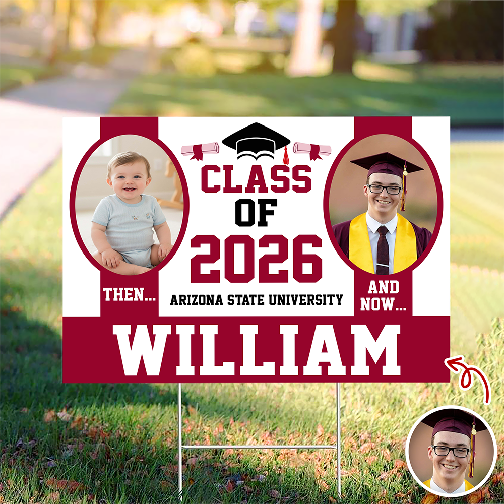 Personalized Let's Make Memories All Grown Up Graduation Class Of 2026 Yard Sign HO82 901346