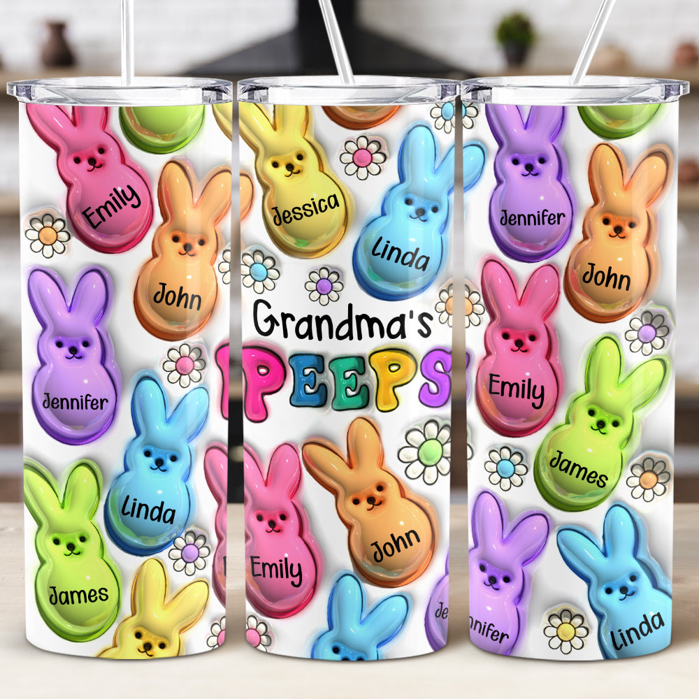 Easter Bunny Vibrant 3D Inflated Skinny Tumbler Personalized Gift For Mother's Day HO82 893562