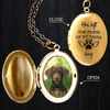 Custom Photo You Left Paw Prints On My Heart Dog Memorial Locket Necklace HA75 892290