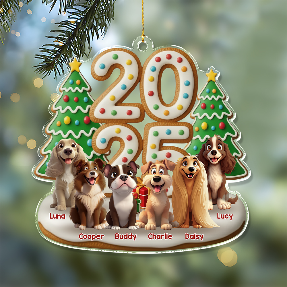 Custom Acrylic Ornament - Personalized Christmas Gifts For Dog Lovers HO82 900458