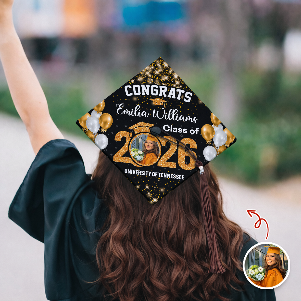 Custom Photo Class Of 2026 Personalized Graduation Cap Topper HA75 920822