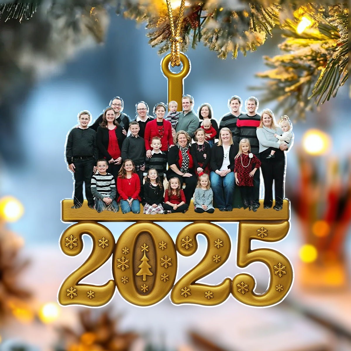 Custom Photo Family Christmas Acrylic Ornament Christmas Tree Decoration HA75 897926