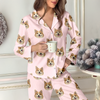 Custom Dog Photo Cute Plaid Pajamas, Personalized Pet Holiday Sleepwear CH07 180878
