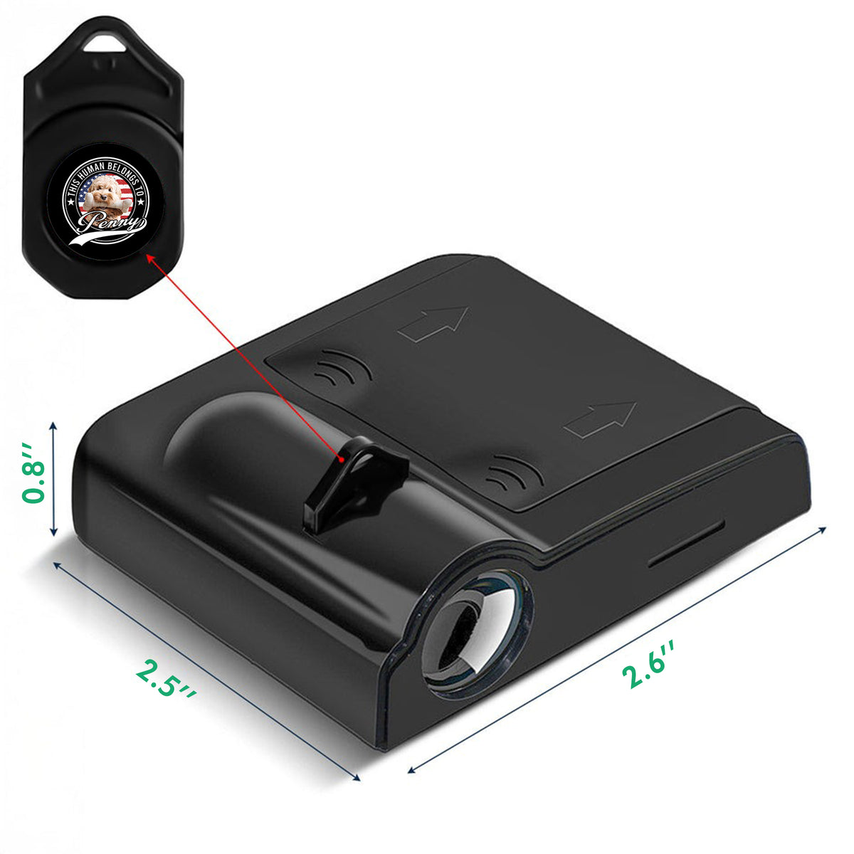 Custom Photo Human Belongs To Dog Cat Pet Car Door Projector Light HO82 894356