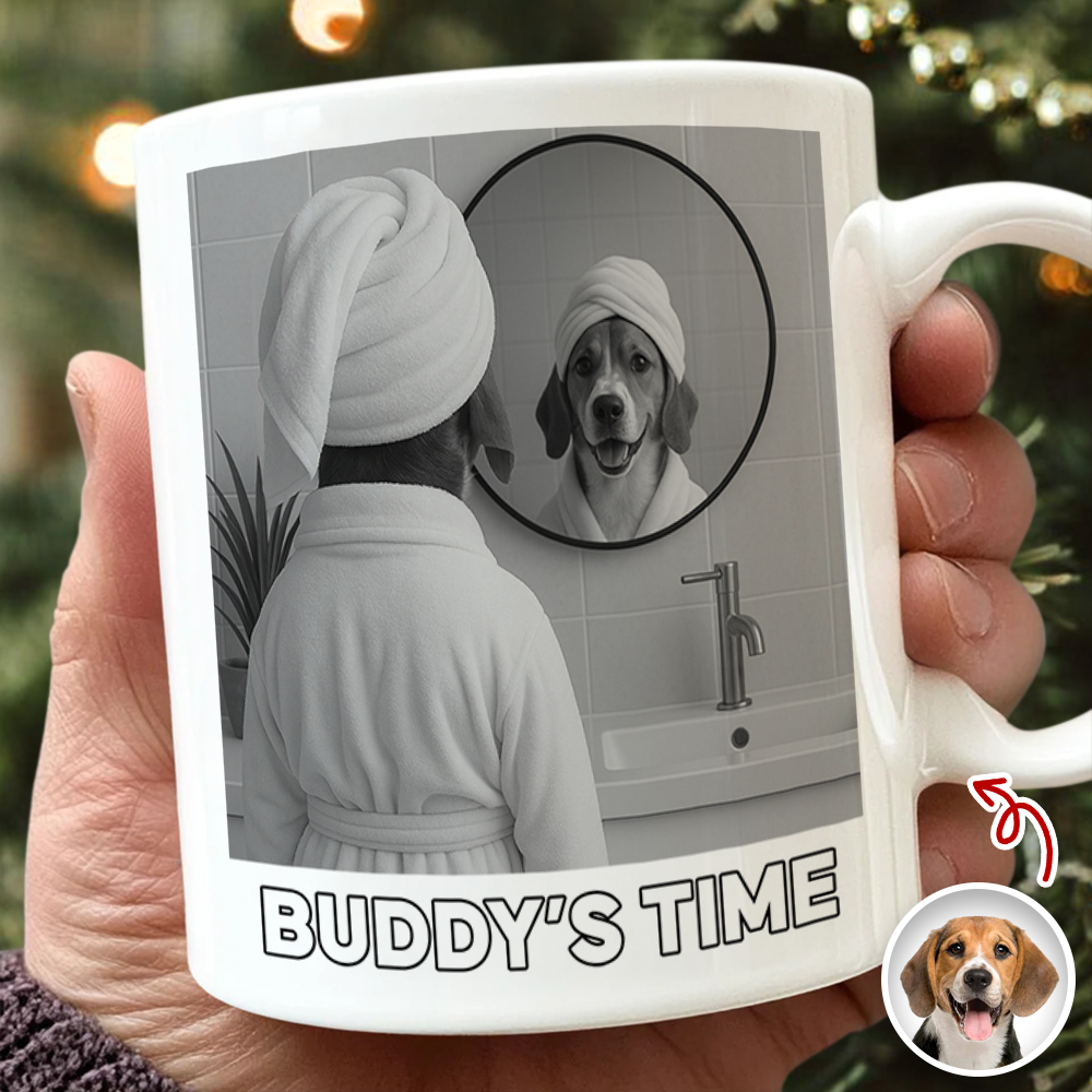 Custom Funny Photo Dog's Relax Time White Mug LM32 895061