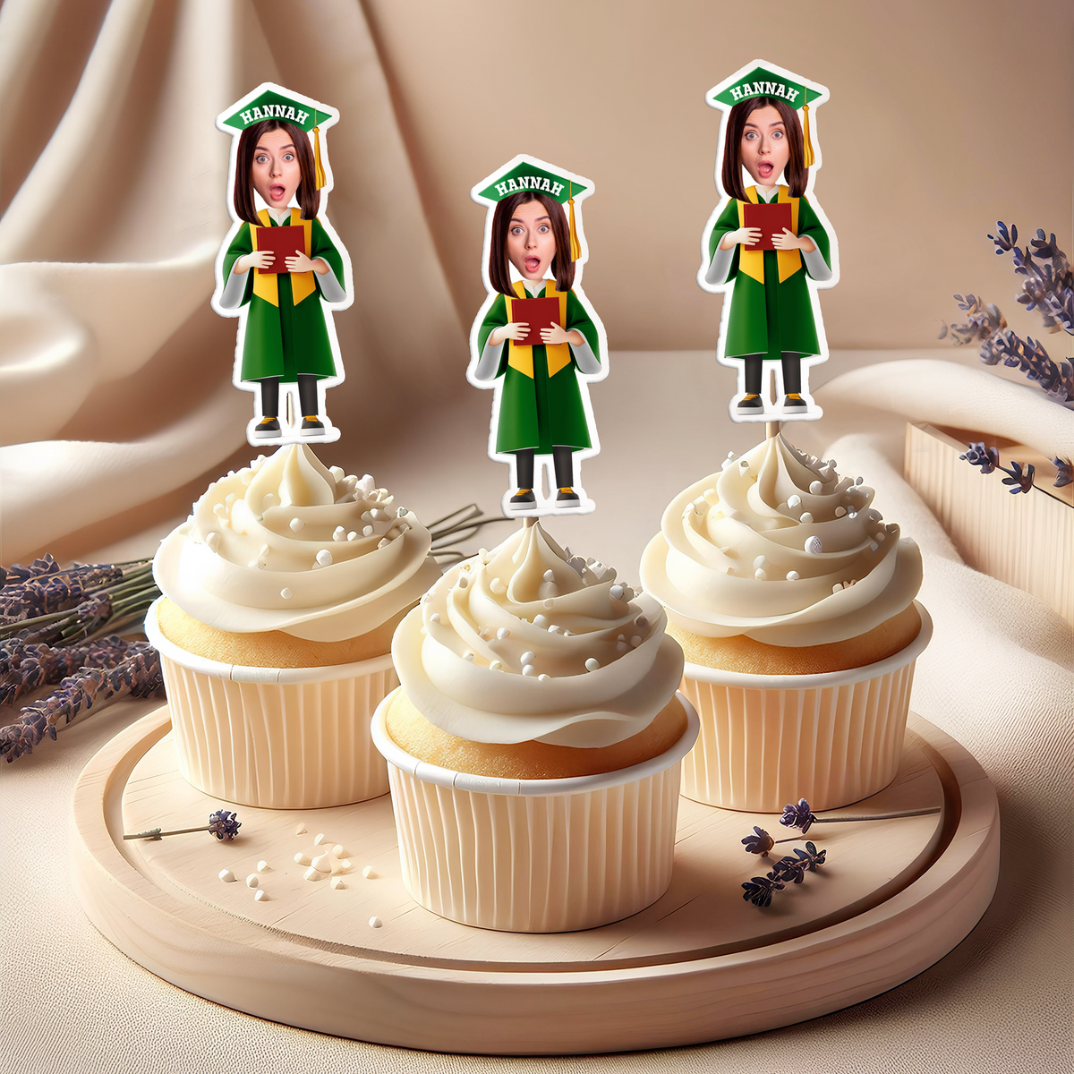 Custom Face Class of 2026 - Graduation Personalized Decoration Cupcake Toppers HA75 920858