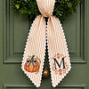 Personalized Monogram Letter Name Pumpkin Embroidered Wreath Sash LM32 670209