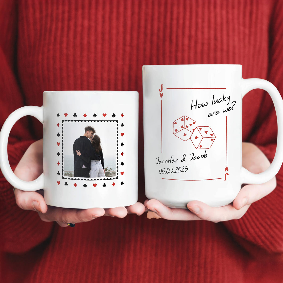 Custom Photo How Lucky Are We Mug Anniversary Gift For Couple CH07 910370