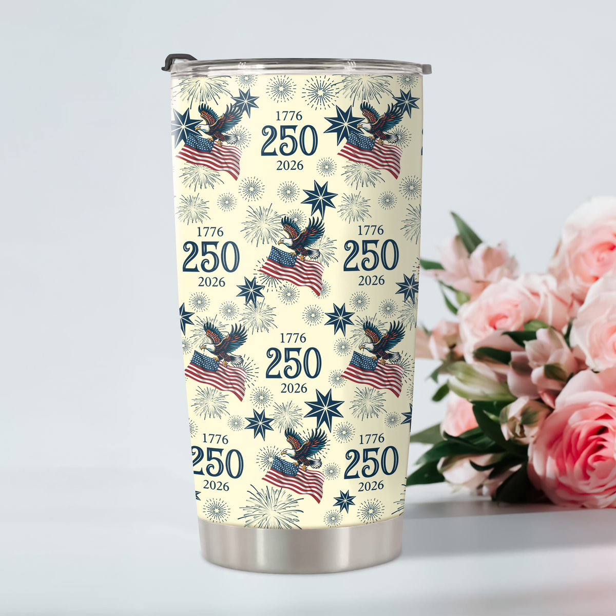 Personalized USA 250 Anniversary Eagle 1776-2026 Fat Tumbler HA75 920306