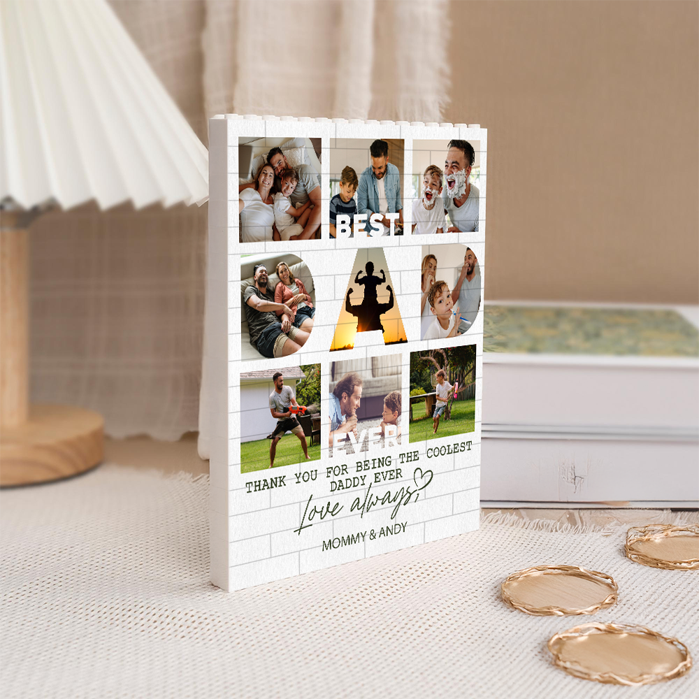 Custom Photo Thank You For Being The Coolest Daddy Ever Building Block HA75 920528