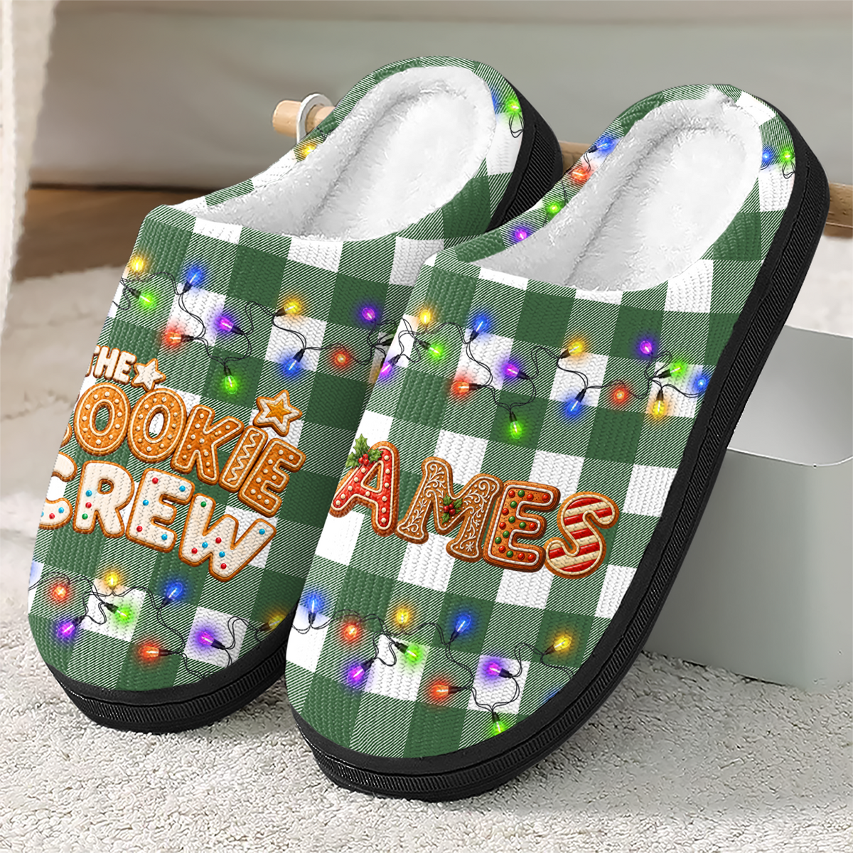 Personalized Custom Name The Cookie Crew Christmas Slippers TH10 171223