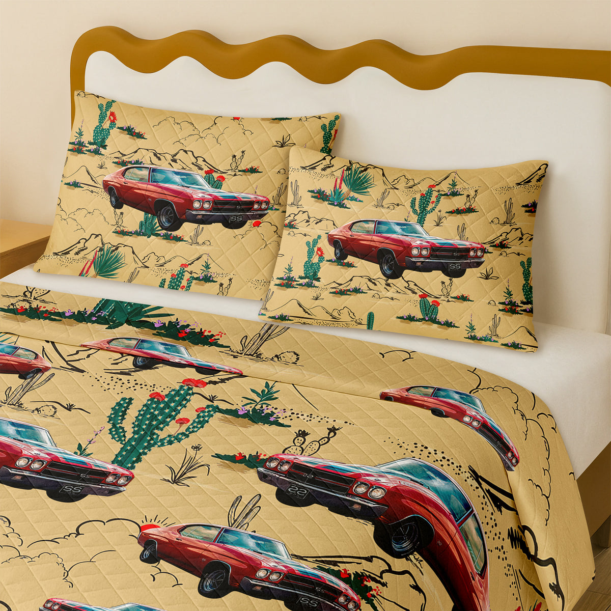 Custom Photo With Accessories Pattern Car Bedding Set Gift For Car Lovers CH07 895596