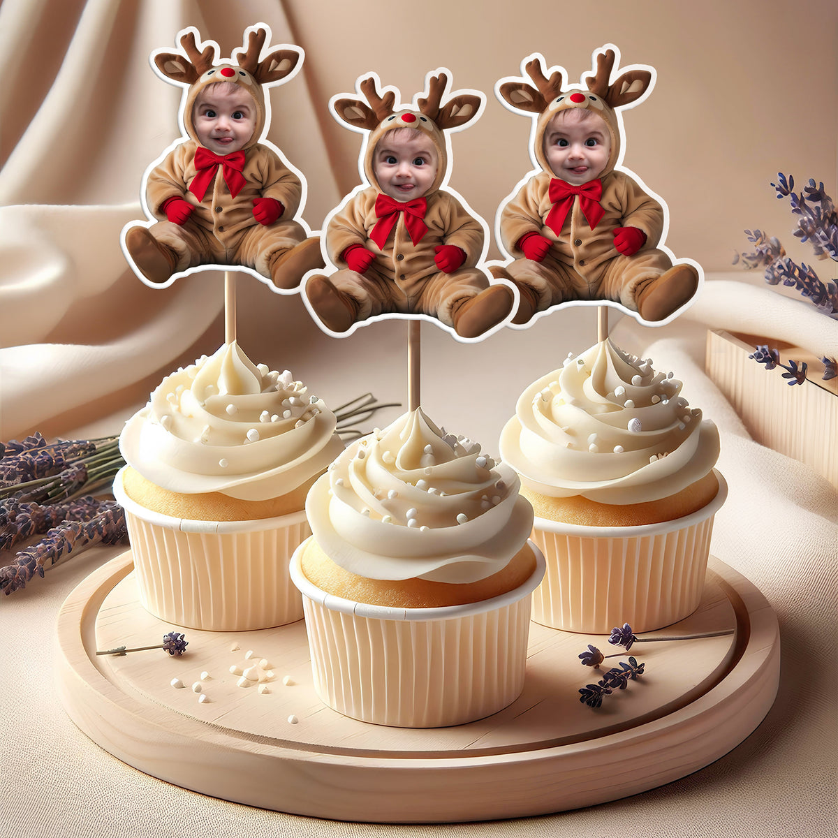 Custom Baby Photo You Are My Perfect Christmas Cupcake Toppers LM32 893911