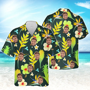 Custom Photo Tropical Flower Hawaiian Shirt For Summer Holiday Ch07 895586