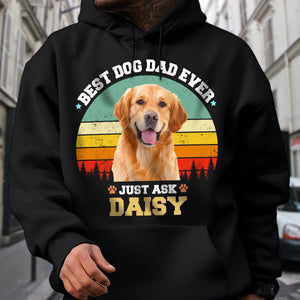 Custom Photo Best Dog Dad Ever Custom Dog Face Photo Retro Shirt CH07 896024