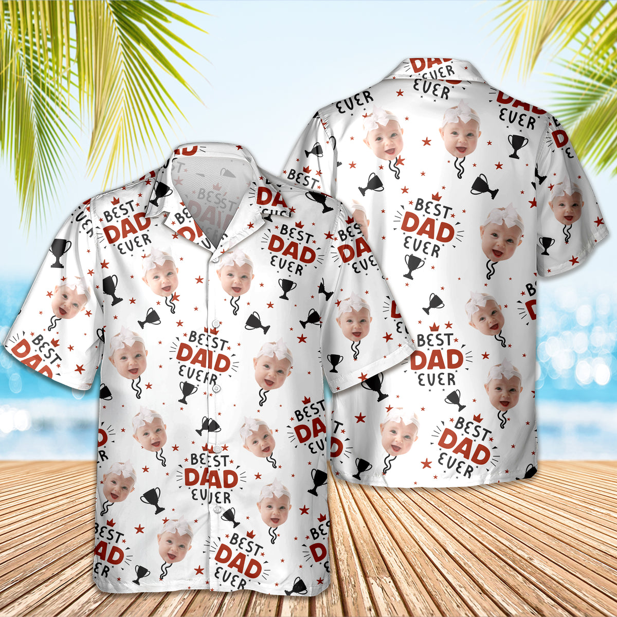 Custom Photo Best Dad Ever Hawaiian Shirt Gift For Dad HO82 894126