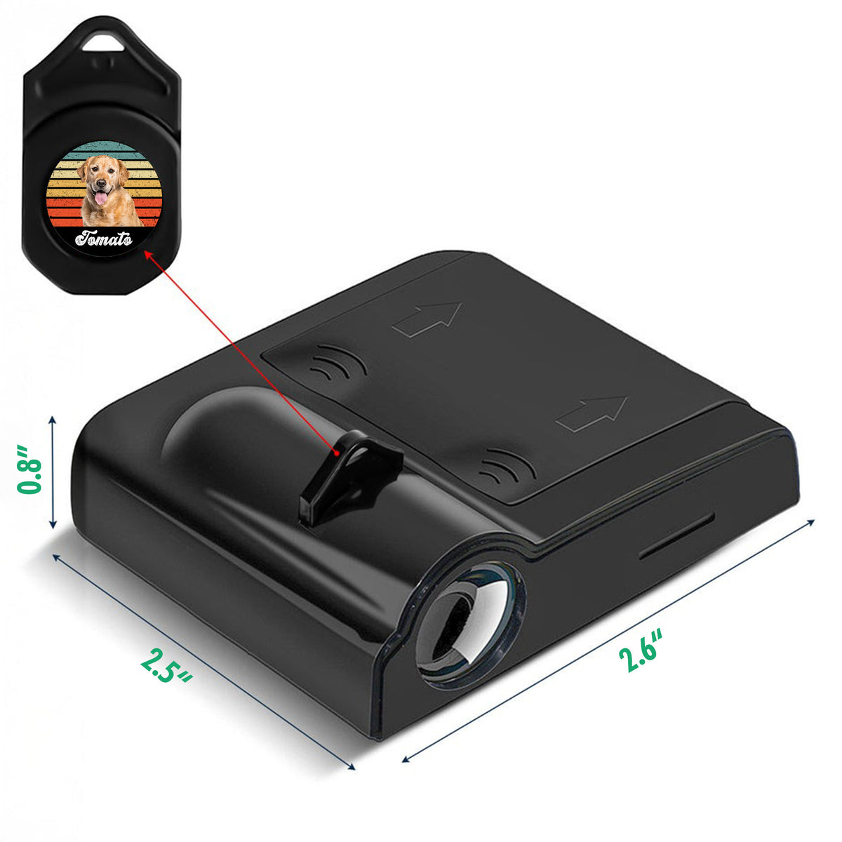 Custom Dog Photo With Vintage Retro Style Car Door Projector Light HO82 894360