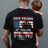 250 Years USA 250th Anniversary America Celebration Back Side Dark Shirt CH07 896740