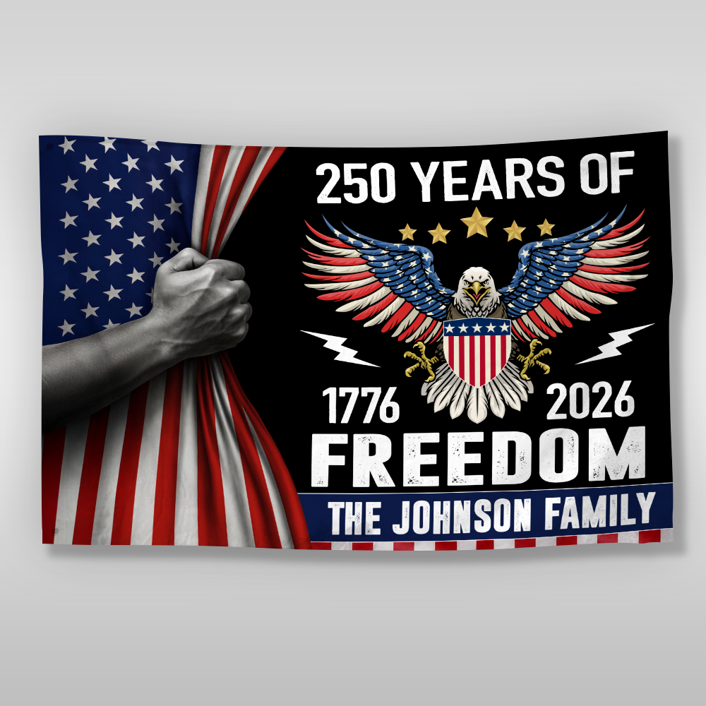 Custom Family Name Celebrate 250th Anniversary of America House Flag CH07 910166