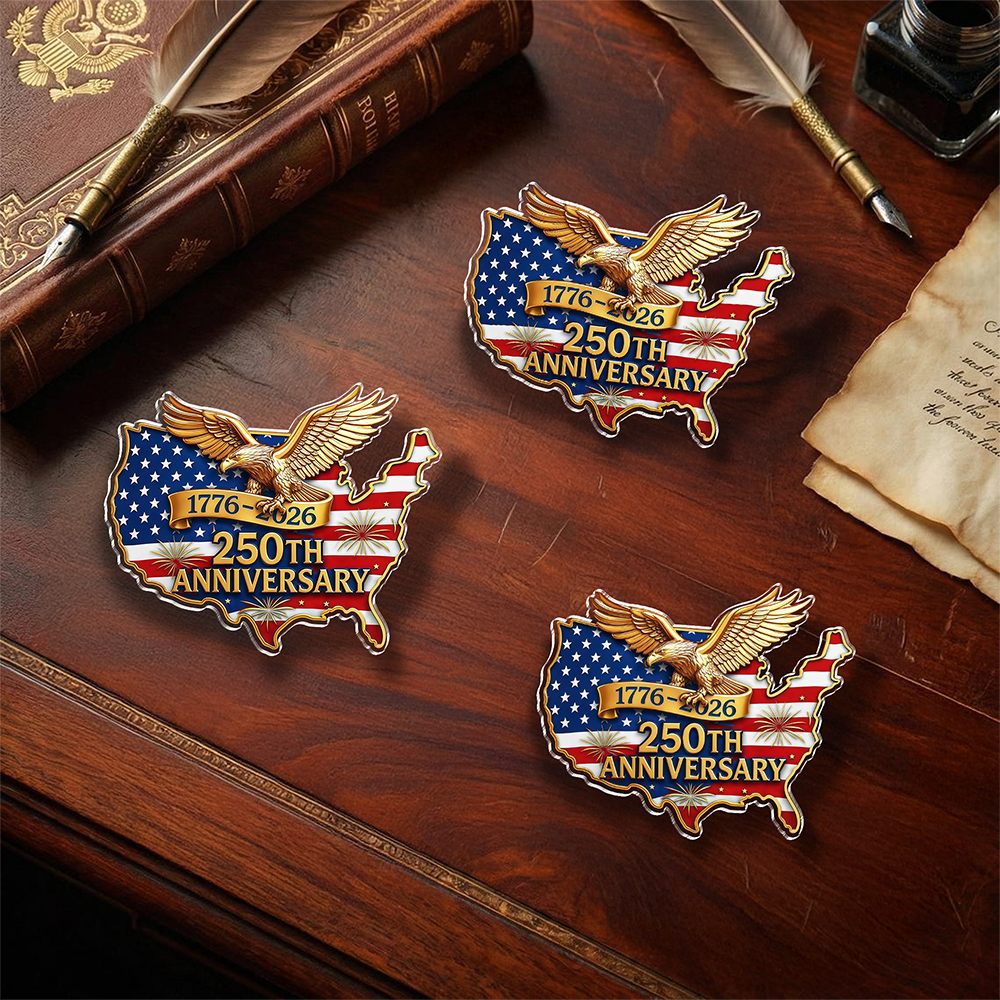 Eagle 1776-2026 United States Flag 250th Anniversary Acrylic Pin CH07 911104
