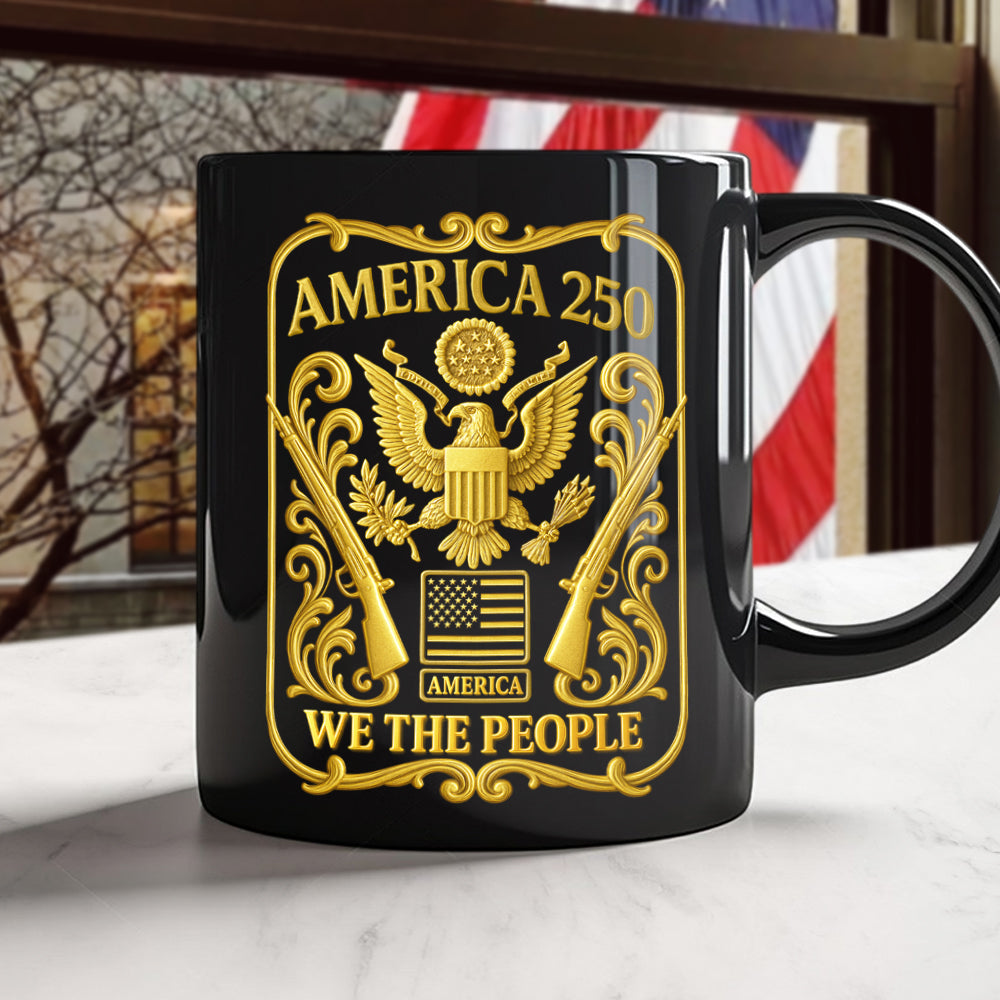 1776 - 2026 America 250th Anniversary Black Mug CH07 899240