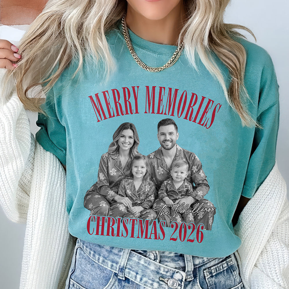 Custom Photo Merry Memories Christmas 2026 Comfort Shirt CH07 180642
