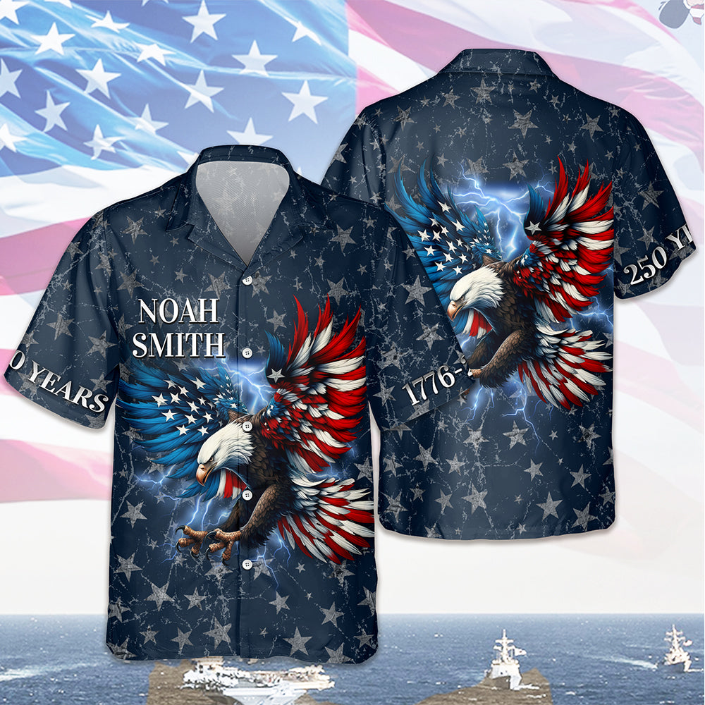 Custom Name 250 Years 1776-2026 Anniversary America Eagle Hawaii Shirt TH10 169545