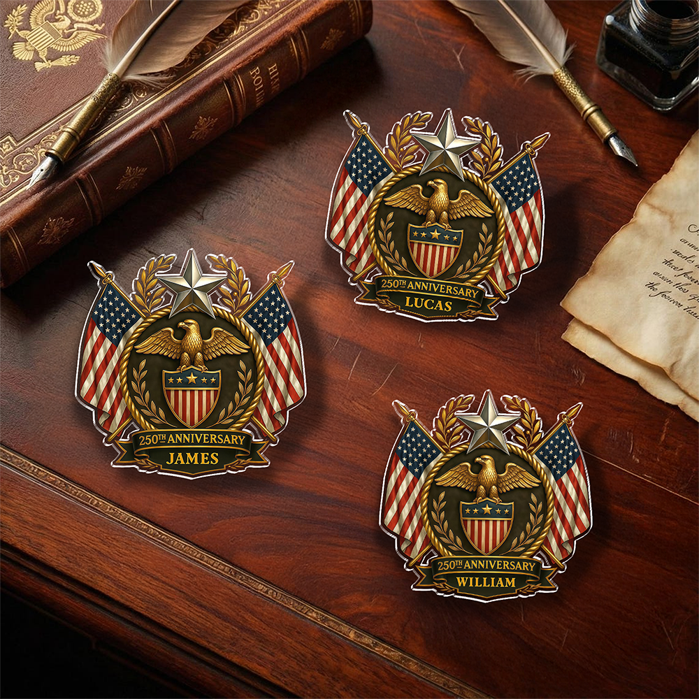 Personalized America 250th Anniversary Acrylic Pin HA75 920966