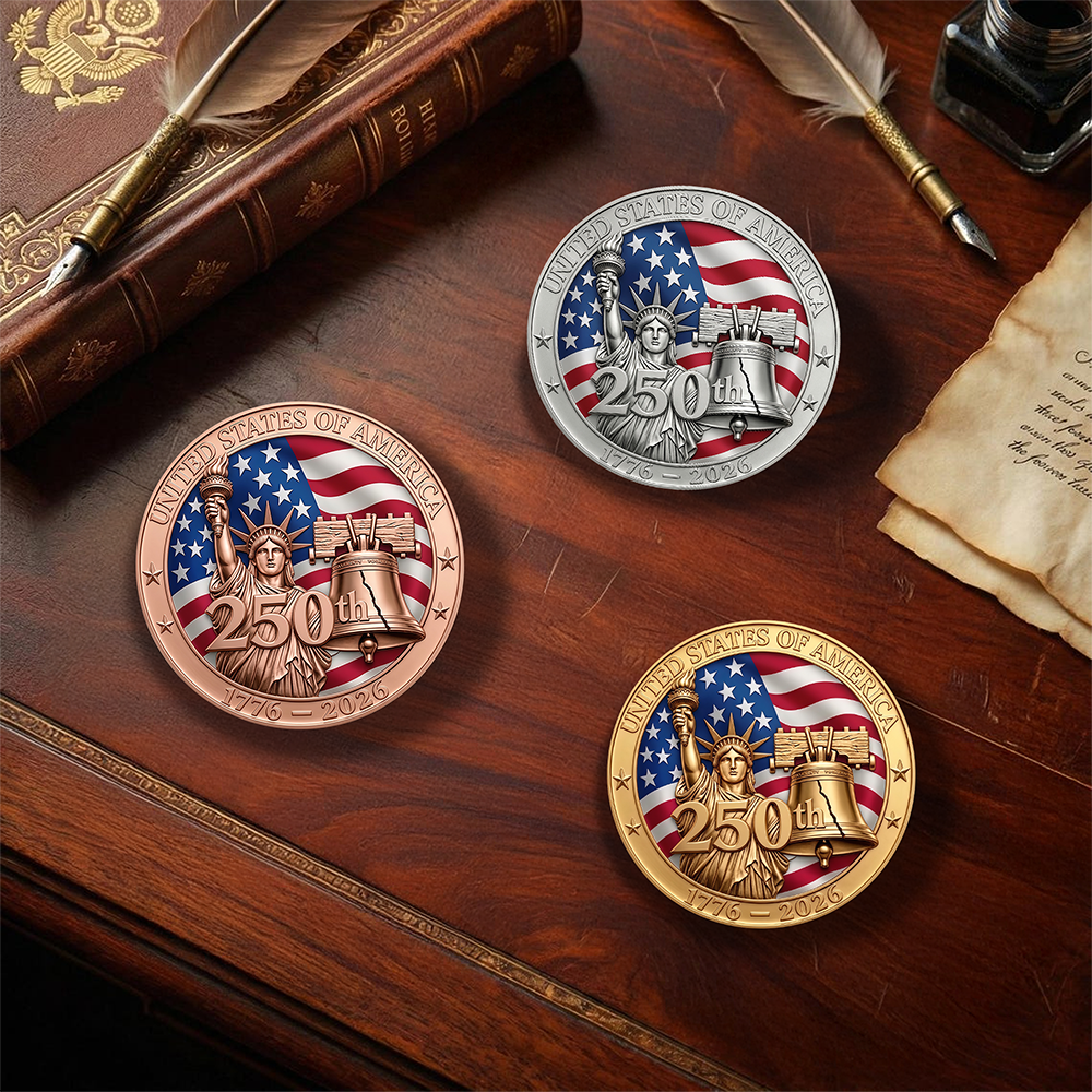 United State Of America 250th 1776 - 2026 Stainless Steel Metal Pin for Patriot's Day Independence Day TH10 169425