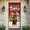 Custom Cute 3D Dog Ring the Bell, Santa Paw Are Here Door Cover LM32 895957