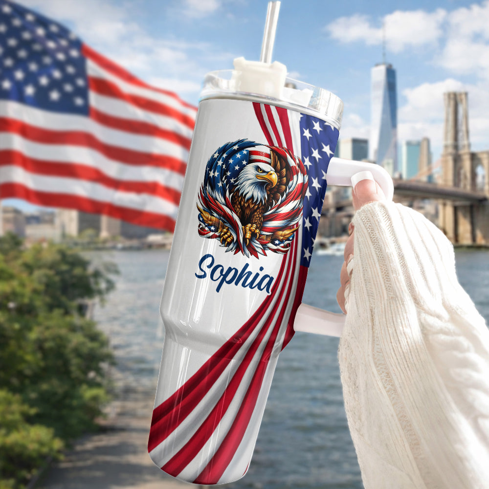 Custom Name American Pride Patriotic 250th Anniversary Eagle Tumbler 40oz HA75 921006