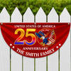 Custom Family Name 250th Anniversary United States of America Eagle Patriotic Non-Pleated Fan Flag HA75 920570