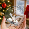 Custom Dog Photo You Let Paw Prints on My Heart Personalized Pet Memorial Glass Ornament CH07 180478