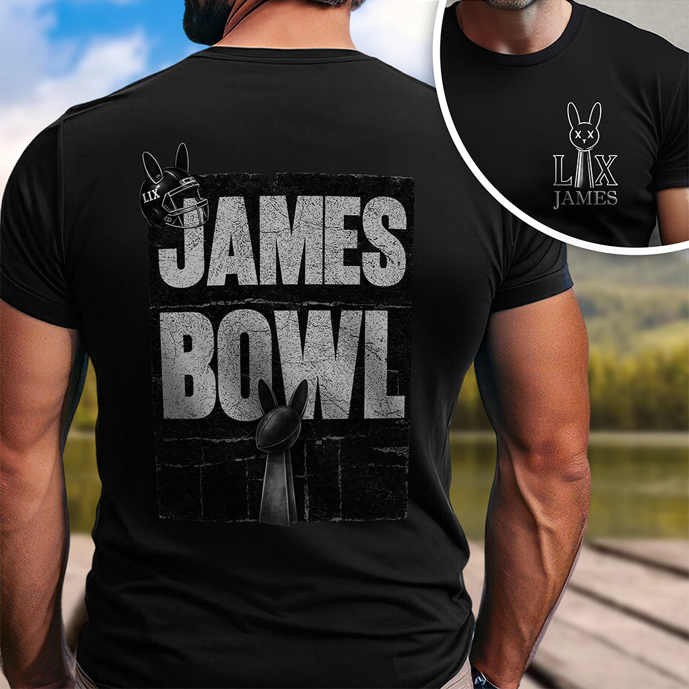 Personalized Name LX Bunny Dark Back & Front Shirt, Gift For Football Lovers HO82 901062
