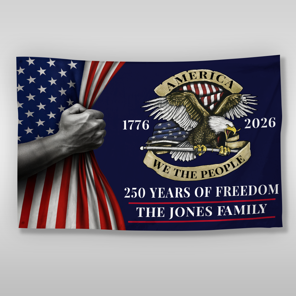 Patriotic USA 250th Anniversary 250 Years of Freedom House Flag CH07 896644