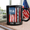 Happy 250th Birthday America Flag Black Mug LM32 895287