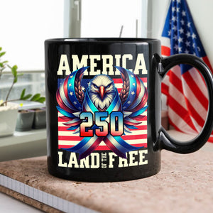 America 250 USA Freedom Liberty Black Mug HA75 897292