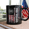 America 250th Birthday US Flag 250 Years We The People Black Mug HA75 897384
