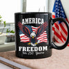 America 250 Years of Freedom Patriotic Eagle Flag Black Mug HA75 897336