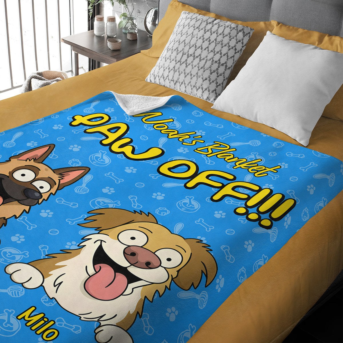 Personalized Time To Paw Off Funny Dog Blanket For Dog Lovers LM32 893363