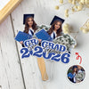 Custom Photo Glitter Graduation Class Of 2026 Face Fan - Graduation Gift LM32 899139