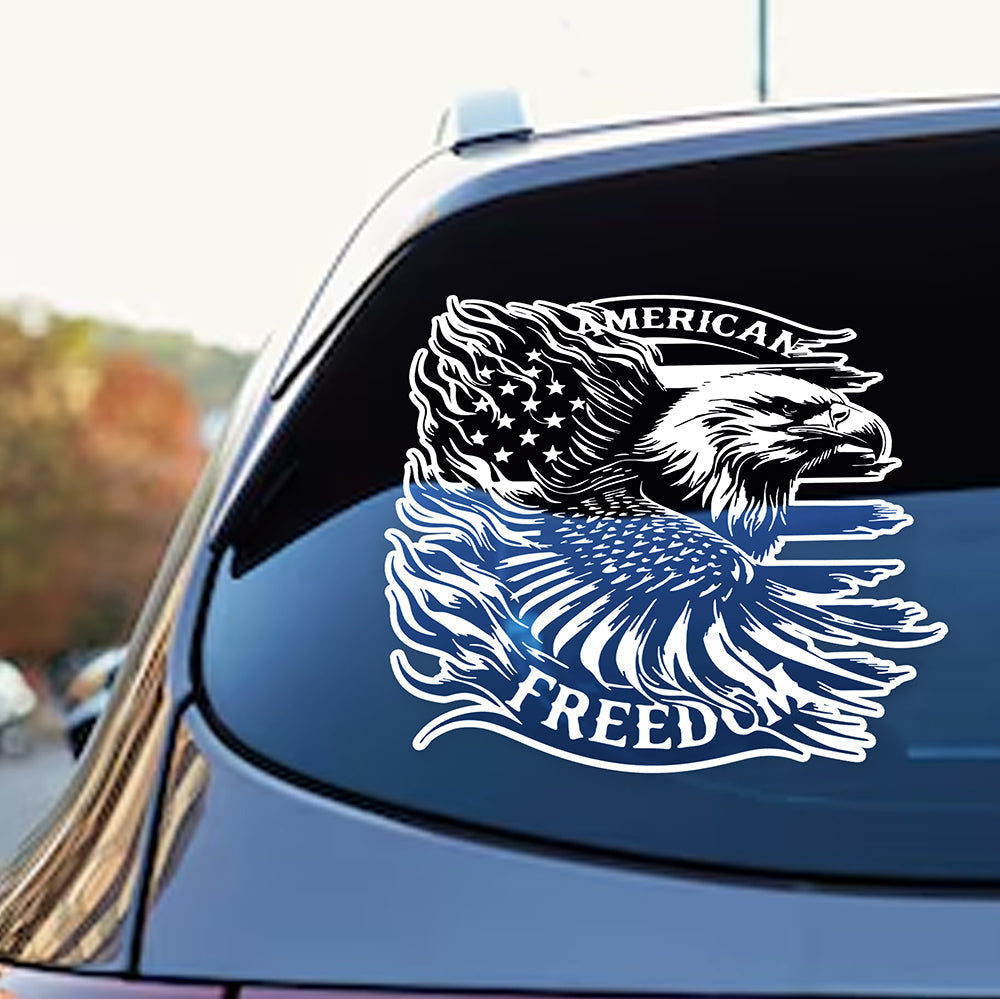 American Freedom USA Flag Patriotic Car Window Decal Sticker HA75 898964