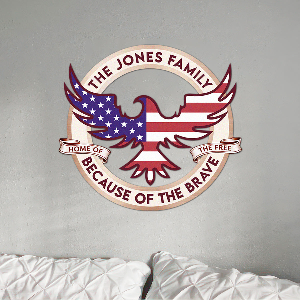 Custom Family Name Home Of The Free America 250 Metal Sign TH10 898909
