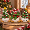 Christmas Plant Pot Crochet, Snowman Poinsettia Mini Xmas Holiday Decor Gift LM32 670261