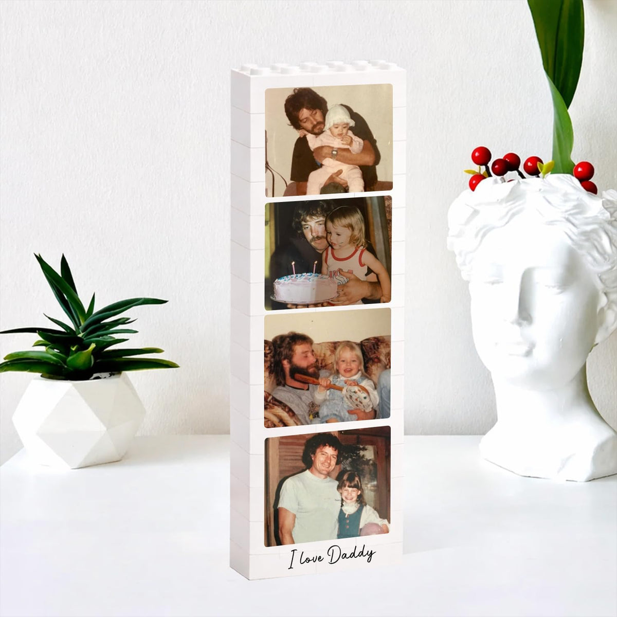 Personalised Daddy & Me  Booth Lego, Custom Brick Photo Block Gift for Father’s Day CH07 911584