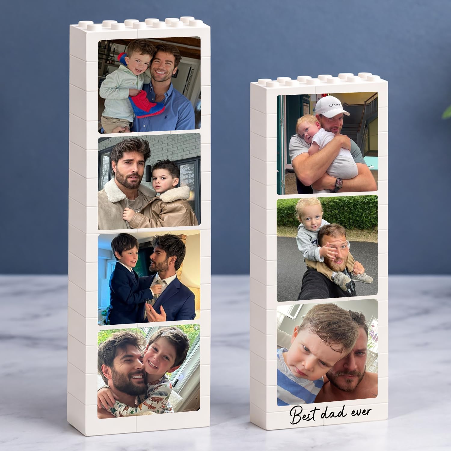 Personalised Daddy & Me  Booth Lego, Custom Brick Photo Block Gift for Father’s Day CH07 911584