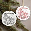 And She Lived Happily Ever After Dog Toile De Jouy Personalized Ceramic Ornament HO82 900162