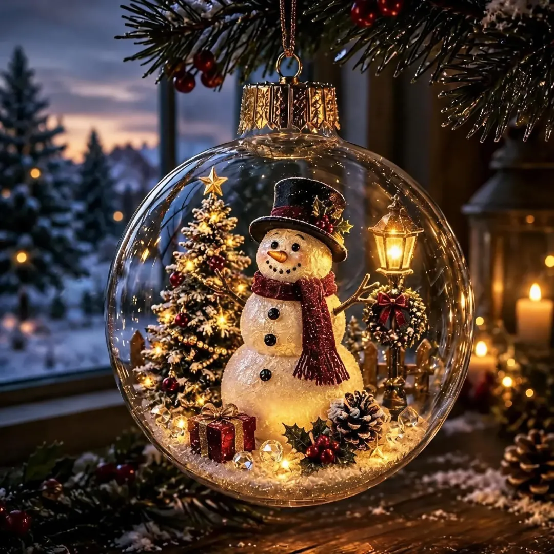 Glowing Christmas Diorama Ornament Home Decor TH10 171181