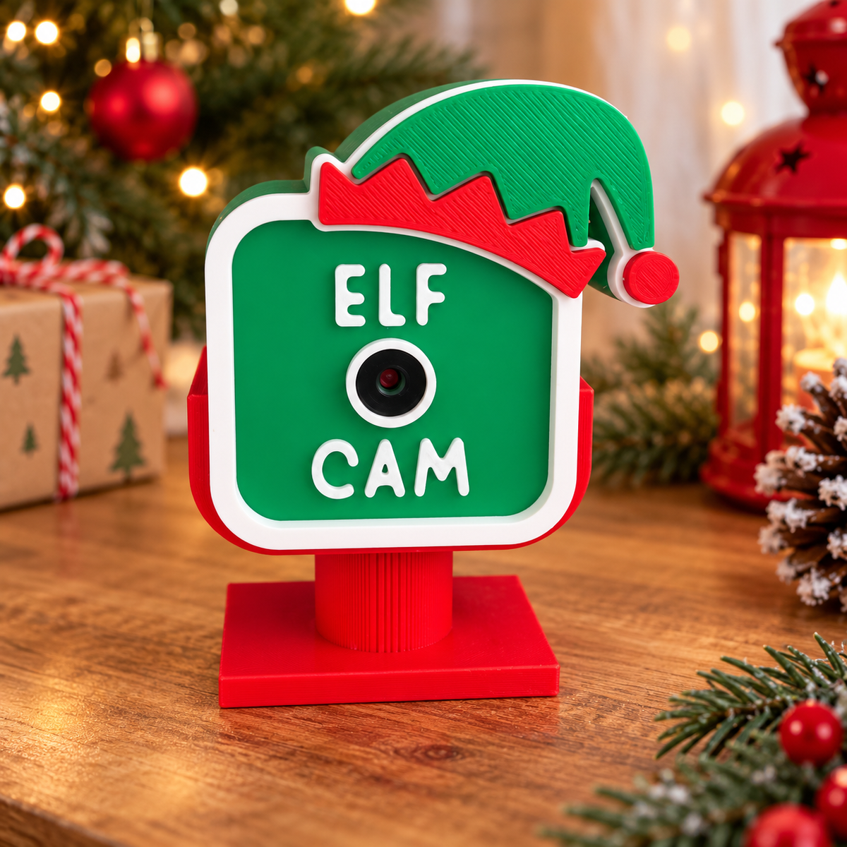 Personalized Elf Cam Christmas Decoration, 3D Printed Elf Santa Camera, Christmas Holiday Decor Gift HA75 922144